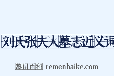 刘氏张夫人墓志近义词是什么意思的图片